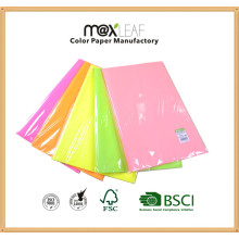 5 colores mezclados color fluorescente de papel de copia offset de papel fotográfico de impresión